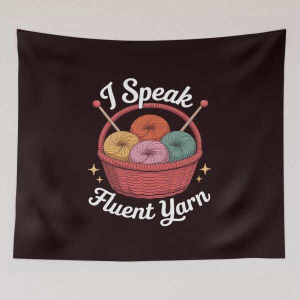 Item preview, I Speak Fluent Yarn, Yarn Lover, Crocheter, Knitter Fun designed and sold by Rotasiin.