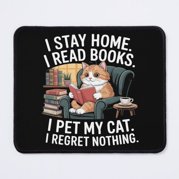 Item preview, I Stay Home I Read Books I Pet MyCat I RegretNothing designed and sold by Rotasiin.