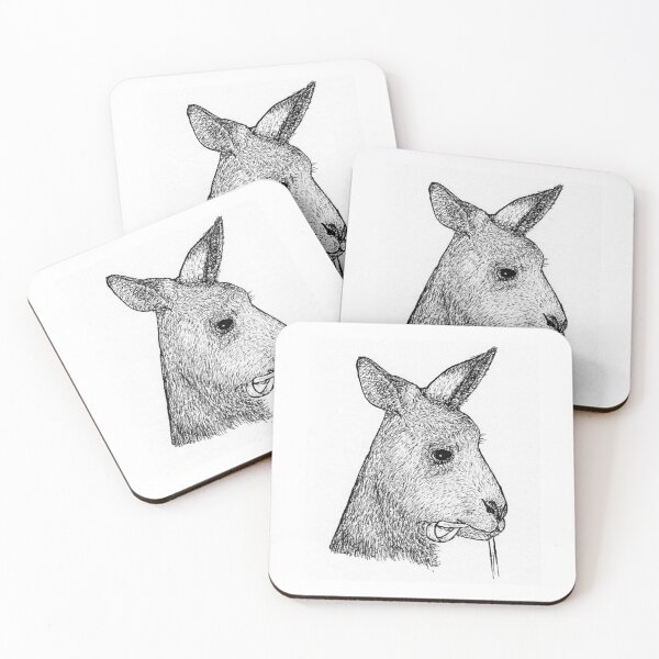 Item preview, Australian Kangaroo Joey Ink Sketch designed and sold by wbhny.