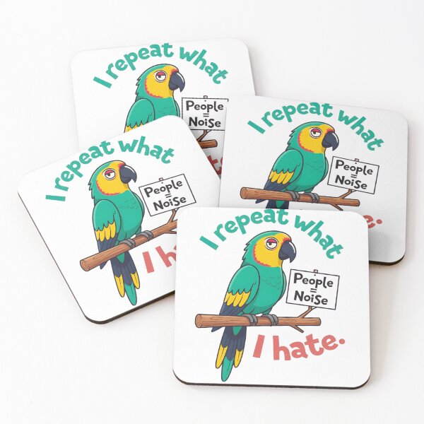 Item preview, I Repeat What People = Noise I Hate – Funny Parrot T-Shirt designed and sold by ZyricZyric.