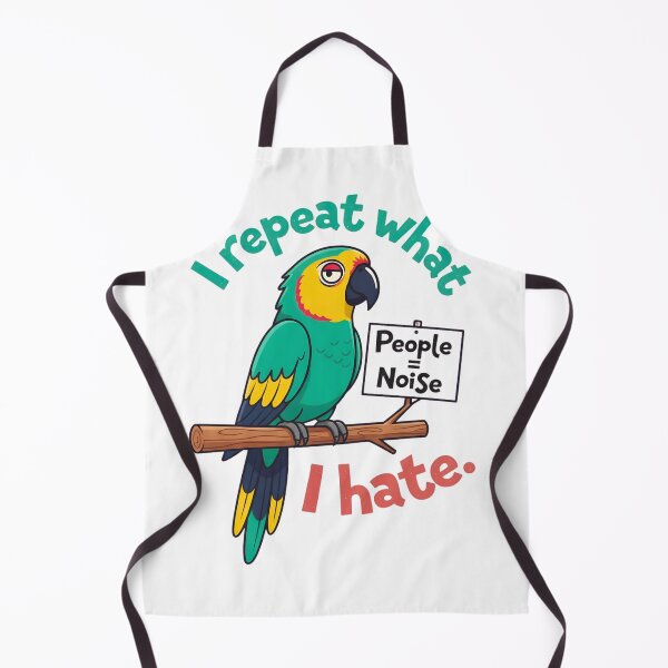 Item preview, I Repeat What People = Noise I Hate – Funny Parrot T-Shirt designed and sold by ZyricZyric.