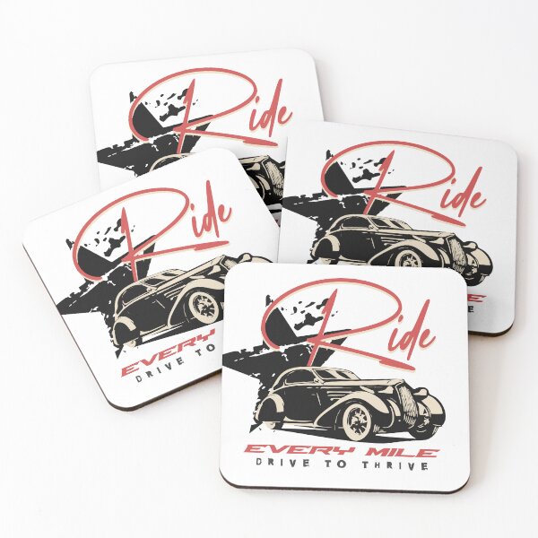 Item preview, Ride Every Mile – Vintage Car Drive Quote designed and sold by B-Space.