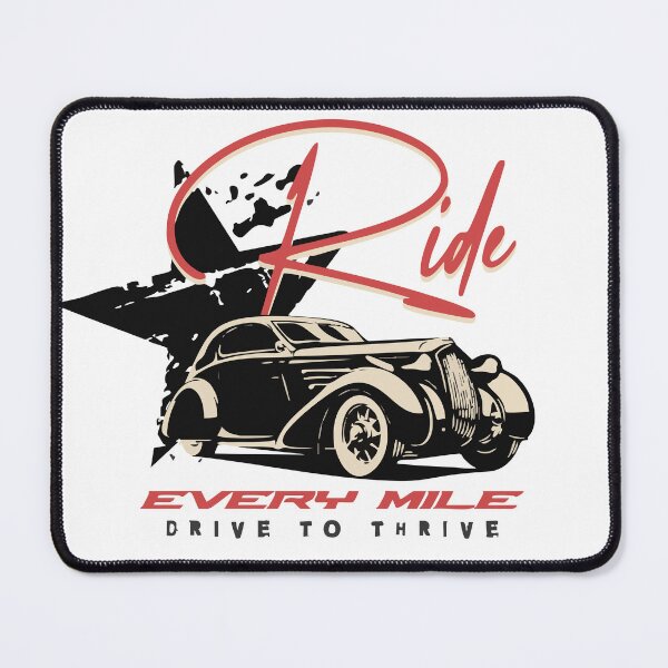 Item preview, Ride Every Mile – Vintage Car Drive Quote designed and sold by B-Space.