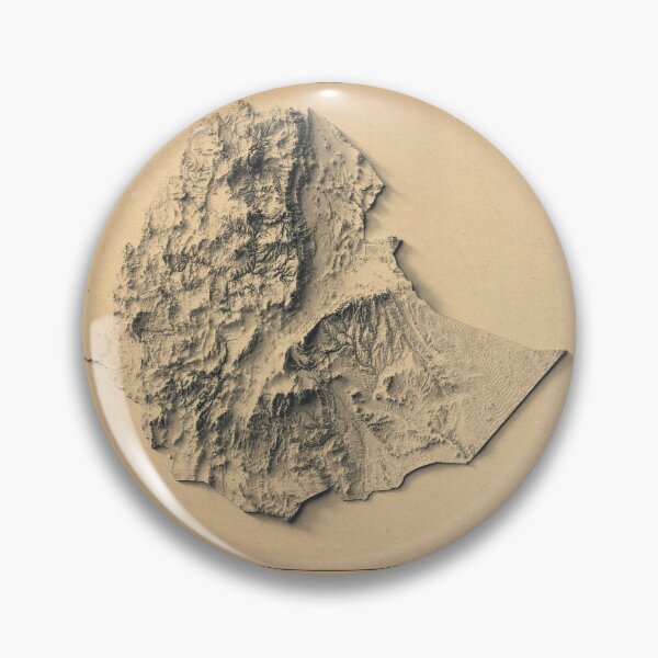 Item preview, Ethiopia Shaded Relief 3D Map digitally-rendered designed and sold by ThinkAboutMaps.