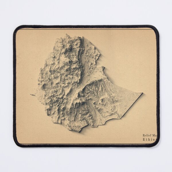 Item preview, Ethiopia Shaded Relief 3D Map digitally-rendered designed and sold by ThinkAboutMaps.