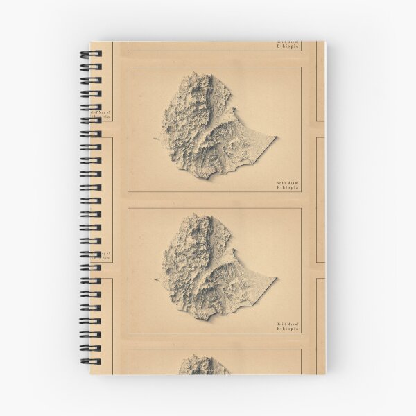 Item preview, Ethiopia Shaded Relief 3D Map digitally-rendered designed and sold by ThinkAboutMaps.