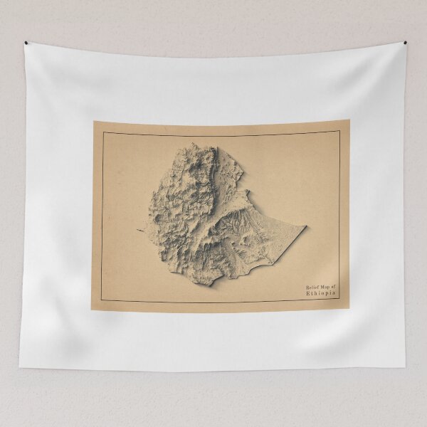 Item preview, Ethiopia Shaded Relief 3D Map digitally-rendered designed and sold by ThinkAboutMaps.