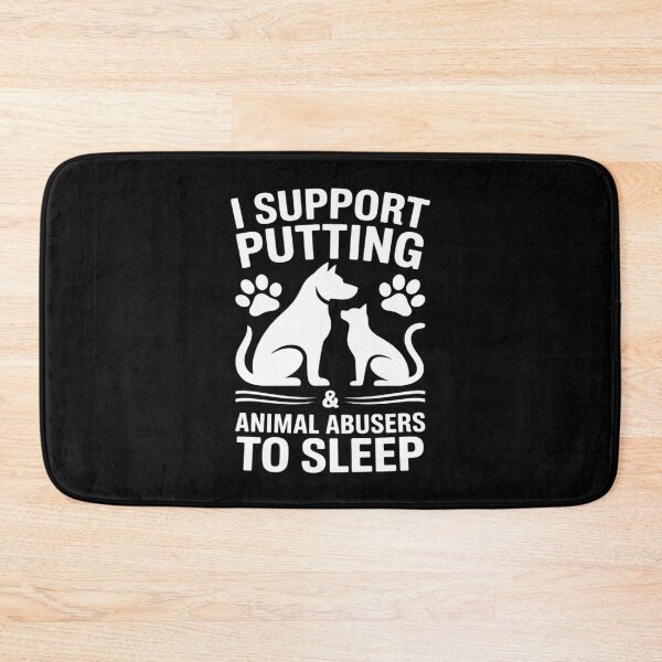 Item preview, I Support Putting Animal Abusers To Sleep - Dog Cat lover designed and sold by LinlinsDemons.
