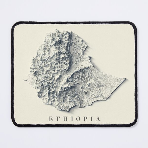 Item preview, Ethiopia Shaded Relief 3D Map digitally-rendered designed and sold by ThinkAboutMaps.