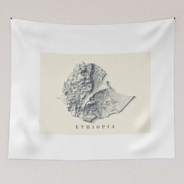 Item preview, Ethiopia Shaded Relief 3D Map digitally-rendered designed and sold by ThinkAboutMaps.