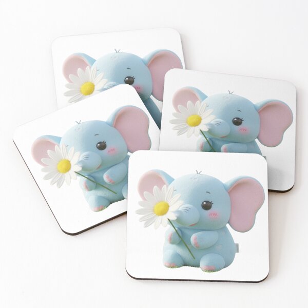 Item preview, Elephant Holding A Daisy designed and sold by cool-vibess.