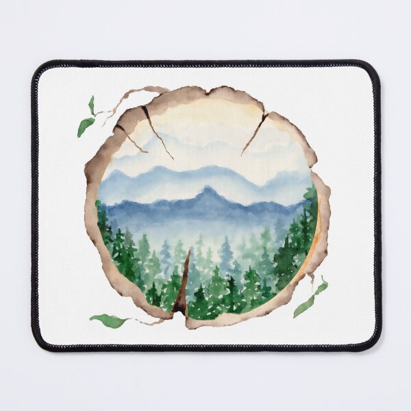 Item preview, Tree stump mountains designed and sold by lea-lani.