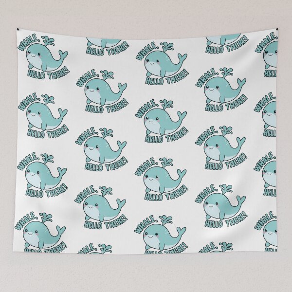 Item preview, Whale Hello There Cute Pun Design designed and sold by Endorphin Ink.