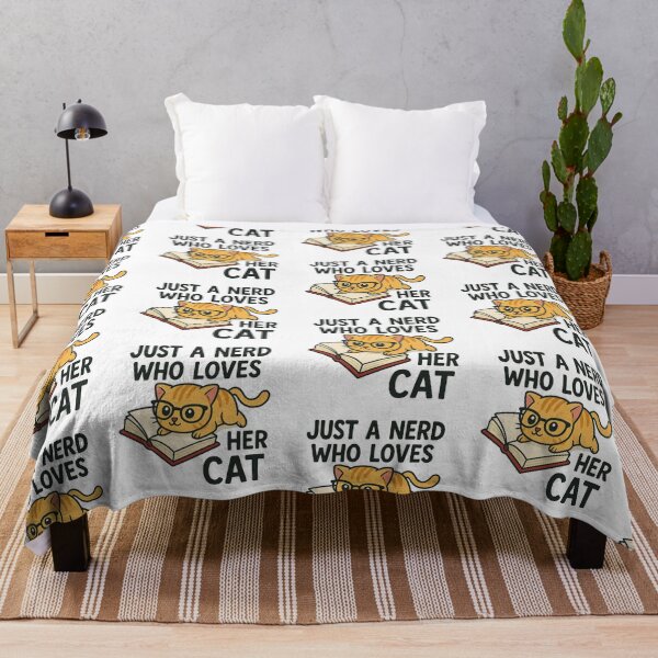 Item preview, Just a Nerd Who Loves Her Cat designed and sold by Endorphin Ink.