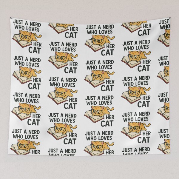Item preview, Just a Nerd Who Loves Her Cat designed and sold by Endorphin Ink.