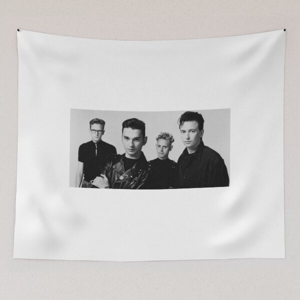 Item preview, Depeche Mode Retro Synthwave Black and White Band Aesthetic designed and sold by MadelynnIbrahim.
