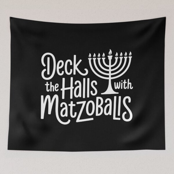Item preview, Deck the Halls with Matzo Balls Hanukkah Funny Jewish Holiday Menorah Chanukah designed and sold by DentistLegal.