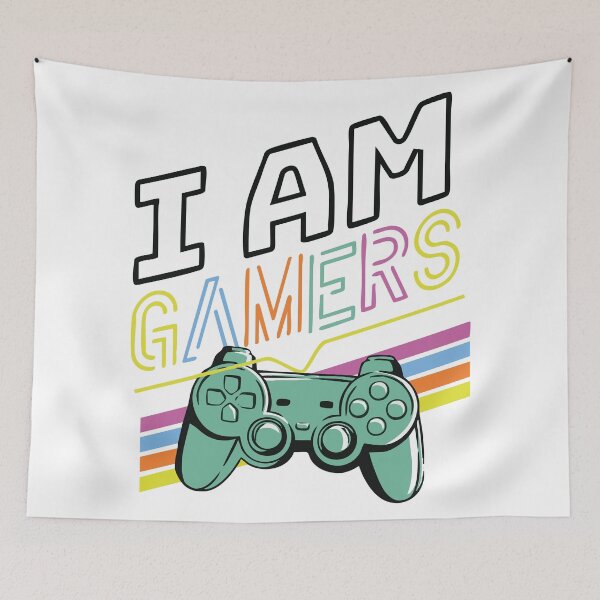 Item preview, I Am Gamers – Retro Neon Gaming Design designed and sold by B-Space.