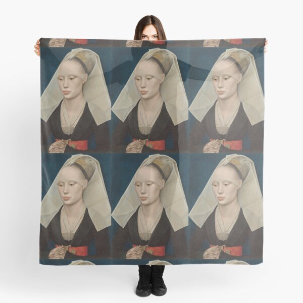 Portrait of a Lady - Rogier van der Weyden Scarf