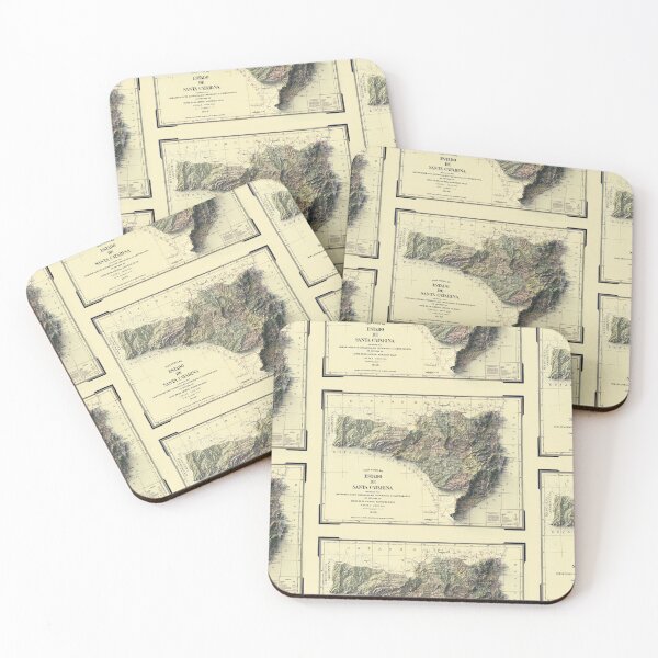 Item preview, 1948 Santa Catarina State, Brazil Shaded Relief Map 3D digitally-rendered designed and sold by ThinkAboutMaps.