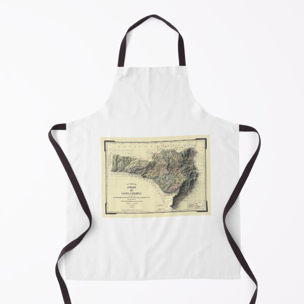 Item preview, 1948 Santa Catarina State, Brazil Shaded Relief Map 3D digitally-rendered designed and sold by ThinkAboutMaps.