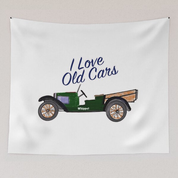 Item preview, I Love Old Cars Whippet Art - Green designed and sold by Michael van der Hoorn.