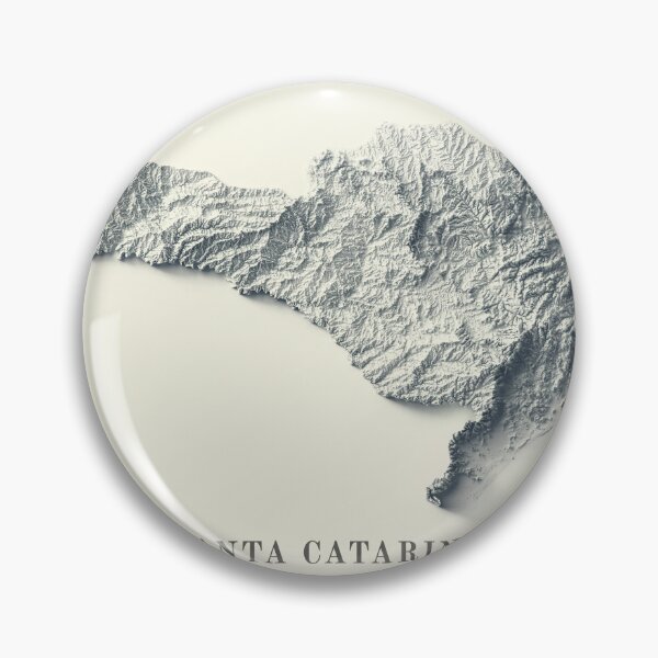 Item preview, Santa Catarina State, Brazil Shaded Relief Map 3D digitally-rendered designed and sold by ThinkAboutMaps.