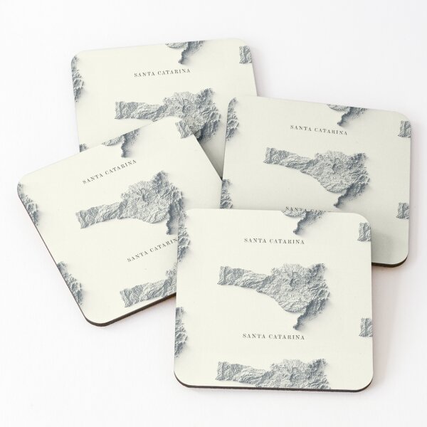 Item preview, Santa Catarina State, Brazil Shaded Relief Map 3D digitally-rendered designed and sold by ThinkAboutMaps.