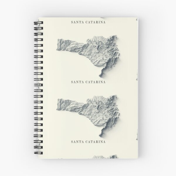 Item preview, Santa Catarina State, Brazil Shaded Relief Map 3D digitally-rendered designed and sold by ThinkAboutMaps.