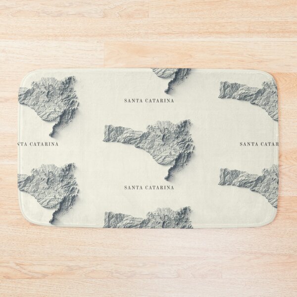 Item preview, Santa Catarina State, Brazil Shaded Relief Map 3D digitally-rendered designed and sold by ThinkAboutMaps.