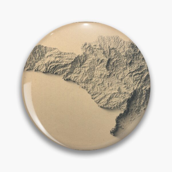 Item preview, Santa Catarina State, Brazil Shaded Relief Map 3D digitally-rendered designed and sold by ThinkAboutMaps.