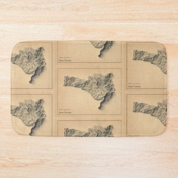 Item preview, Santa Catarina State, Brazil Shaded Relief Map 3D digitally-rendered designed and sold by ThinkAboutMaps.