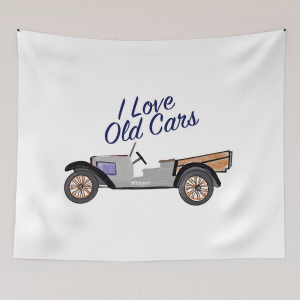 Item preview, I Love Old Cars Whippet Art - Silver designed and sold by Michael van der Hoorn.