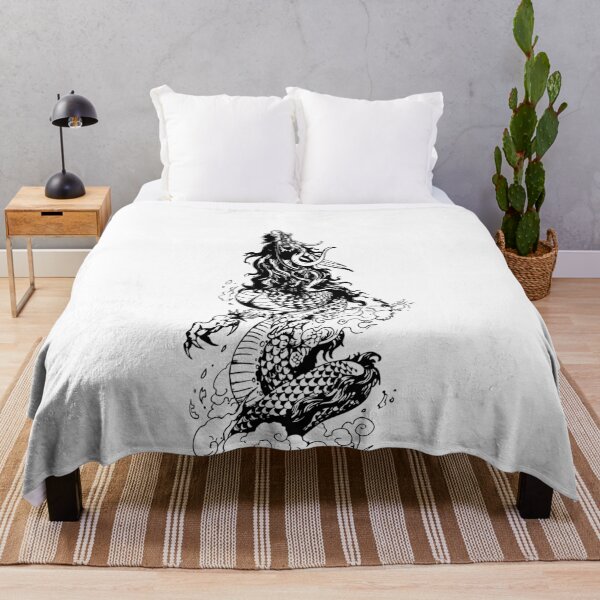 Item preview, Ascending Dragon Ink Art - Dynamic Fantasy Blackwork designed and sold by InkStation24.