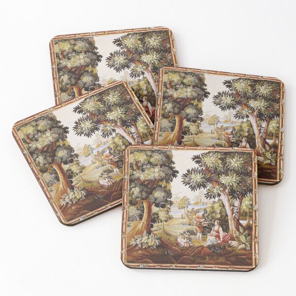 Item preview, Silk & Wool Antique French Tapestry Print designed and sold by Vicky Brago-Mitchell®.