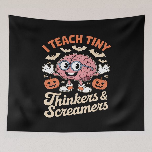Item preview, I Teach Tiny Thinkers and Screamers Funny Teacher Halloween designed and sold by velltoons.