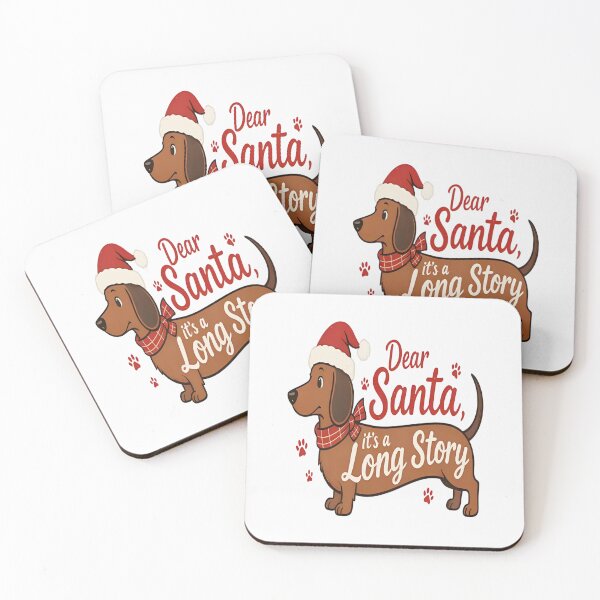 Item preview, Dear Santa It's a Long Story Dachshund Christmas,Christmas Dog, Dachshund Mom,Dog Lover Xmas Gift,Wiener Dog Tee designed and sold by Yasminae.