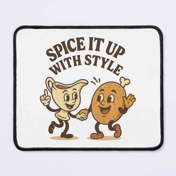 Item preview, Spice It Up With Style – Funny Dancing Gravy and Potato Design designed and sold by inkoutninja.