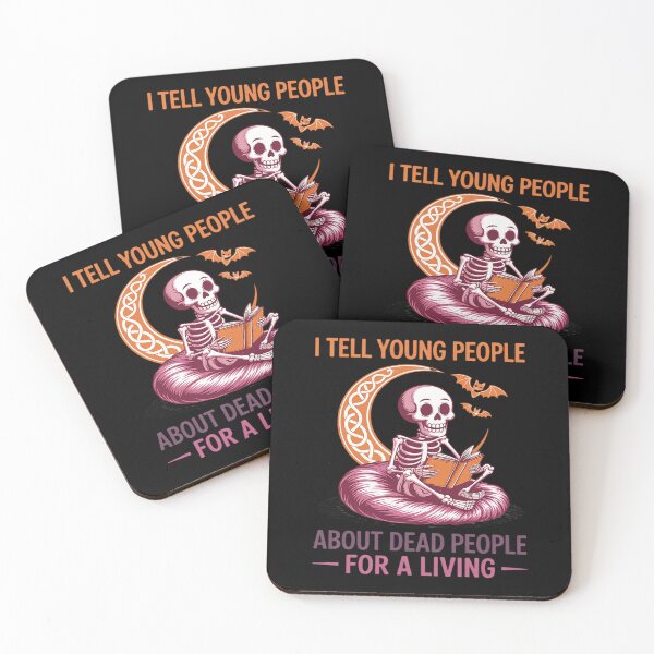 Item preview, Copy of I Teach Tiny ThinkI Tell Young People About Dead People for A Living Skeletoners and Screamers Funny Teacher Halloween designed and sold by velltoons.