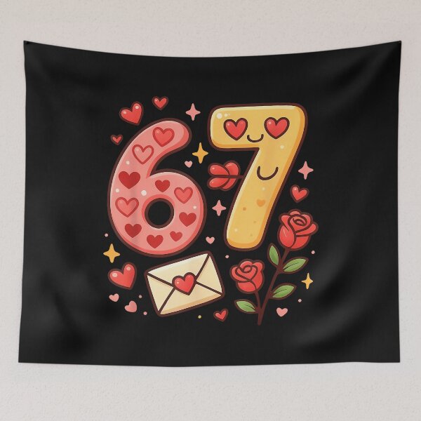 Item preview, 67 Cute Six Seven Gen Meme Couple Anniversary Valentines Day designed and sold by merlinnears.