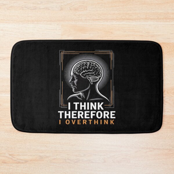 Item preview, I Think, Therefore I Overthink Distressed designed and sold by velltoons.