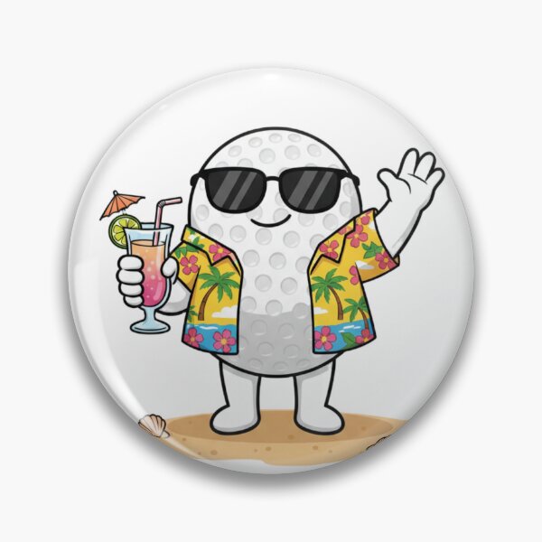 Item preview, Golf Ball on the Beach with a Drink designed and sold by PassionforLove.