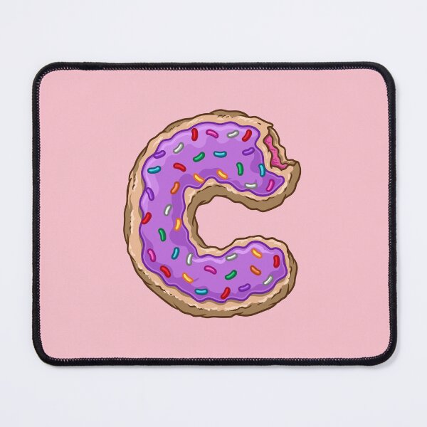 Item preview, Delicious Sweet Letter C Doughnut Cartoon Graphic Illustration with Purple Icing and Sprinkles designed and sold by ghinan.