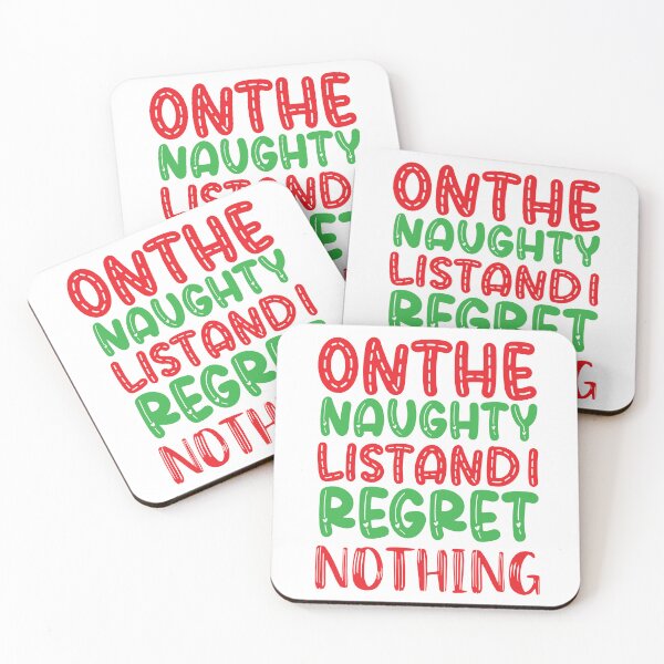 Item preview, On The Naughty List And I Regret Nothing - Sassy Christmas Quote designed and sold by FuzionRaptor.