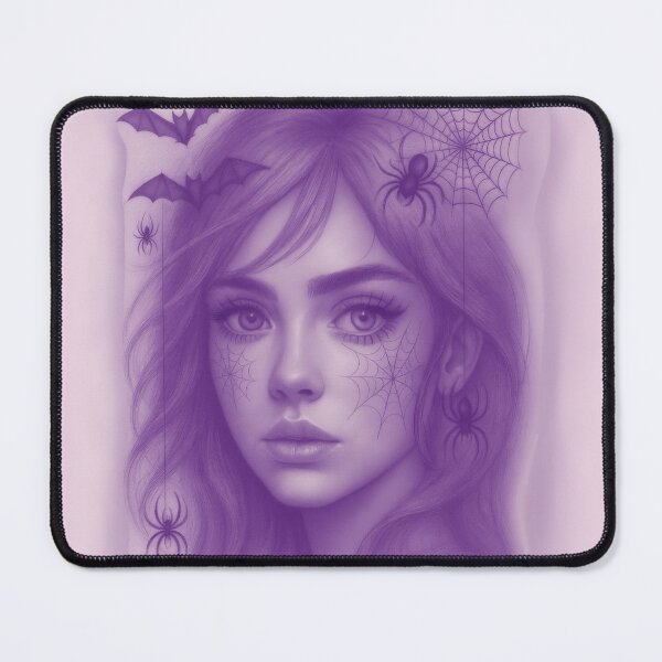 Item preview, Enchanted Webkeeper – Gothic Purple Spider & Bat Portrait designed and sold by DzurDesigns .