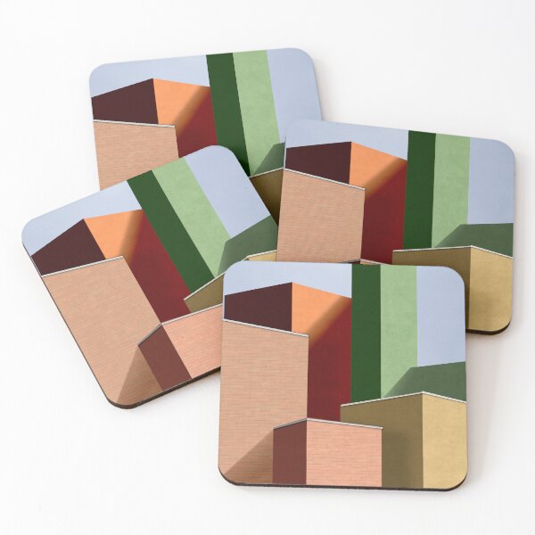Item preview, Pastel City Facades – Minimalist Architectural Art 3 designed and sold by HKDigital.