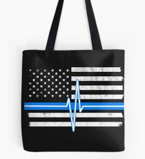 Thin White Line EMT EMS first responder Nurse Tote Bag