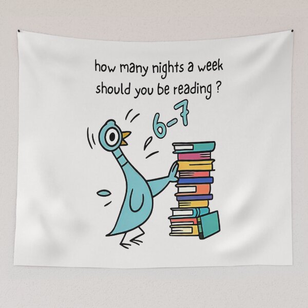 Item preview, How Many Nights A Week Should You Be Reading 6-7, Pigeon Elephant Piggie Children's Books Tee ,Teacher Six Seven 67  designed and sold by Yasminae.