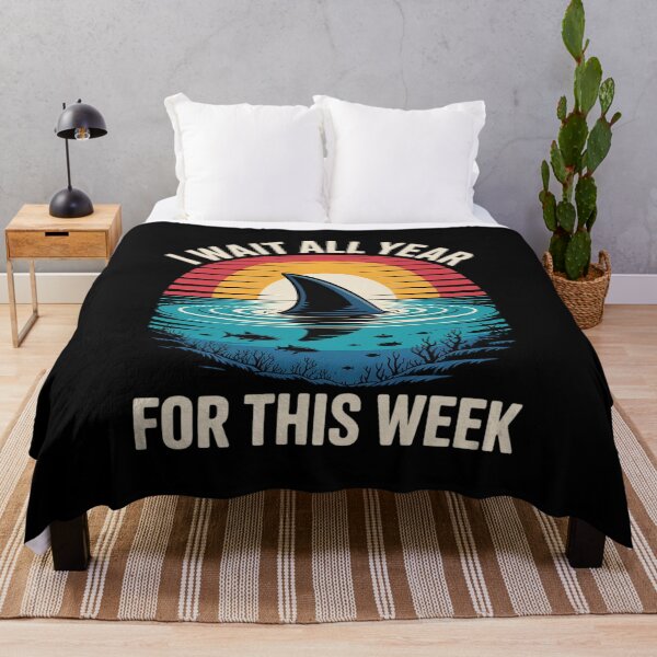 Item preview, I Wait All Year For This Week - Funny Shark Lovers designed and sold by velltoons.