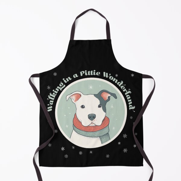 Item preview, Walking in a Pittie Wonderland – Cute Winter Pit Bull Dog Scarf Design designed and sold by Barrivey.
